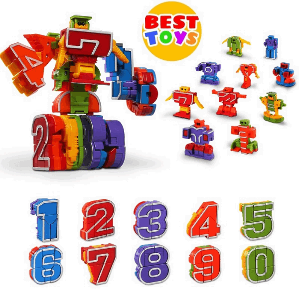 BestToys Ժամանցային խաղեր Մանկական զվարճալի թվեր տրանսֆորմերներ