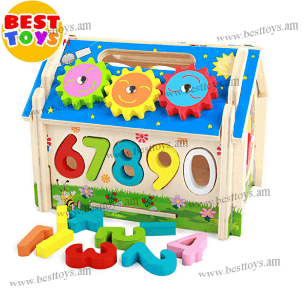 BestToys Wooden cultivating toys Wooden educational house model No. 1