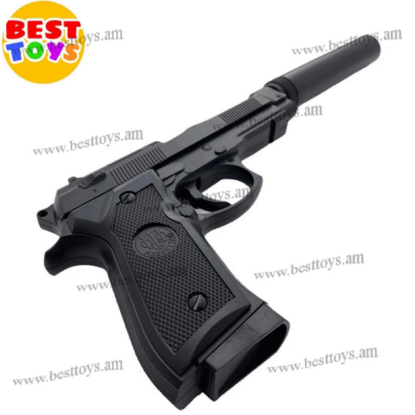 BestToys Collections of weapons Metal pistol with silencer C.18+