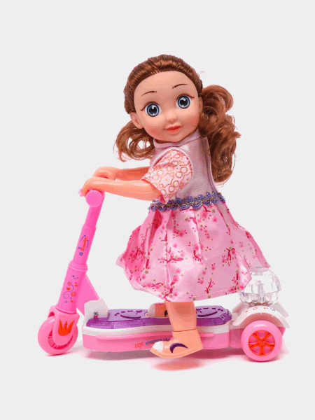 BestToys Light and sound toys Doll with scooter