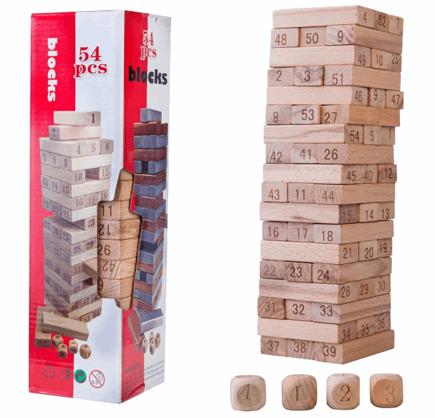 BestToys Ժամանցային խաղեր Jenga 54 pieces