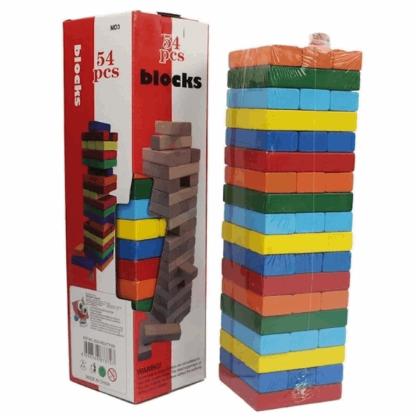 BestToys Ժամանցային խաղեր Jenga 54 pieces (color)