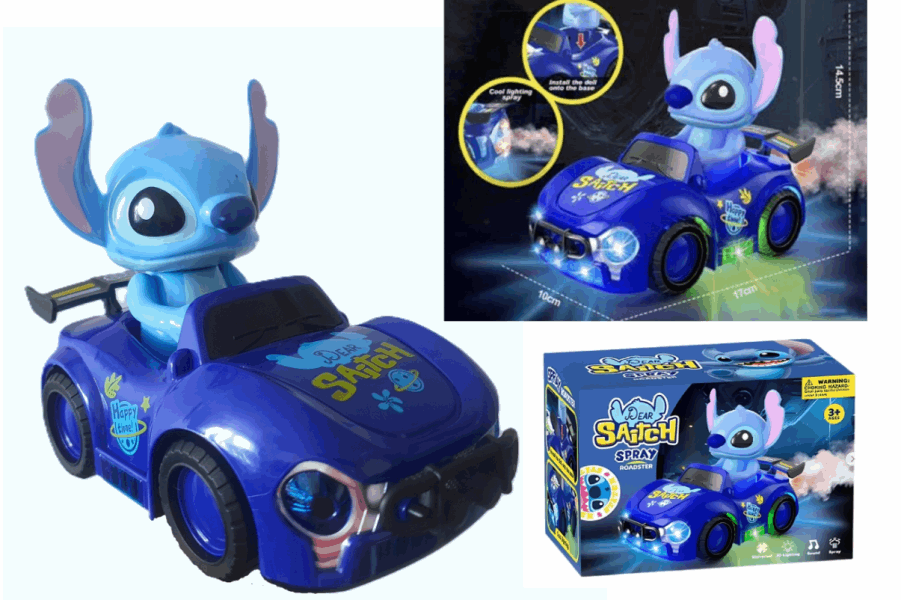 BestToys Light and sound toys Musical game Stich with the car