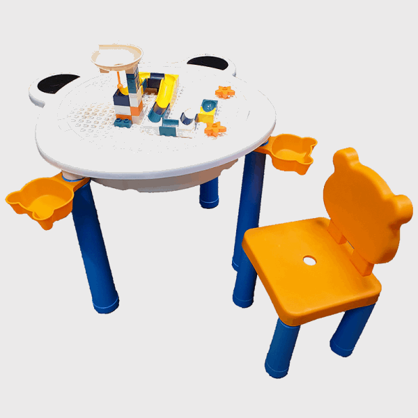 BestToys Tables for Lego Block table with panda chairs