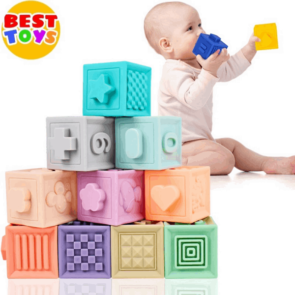 BestToys Փոքրիկների խաղալիքներ Մանկական փափուկ կոնստրուկտոր կուբիկներ