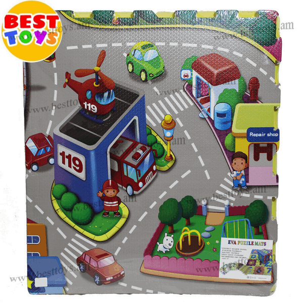 BestToys Խաղագորգեր Children's carpet-puzzle with cars and roads