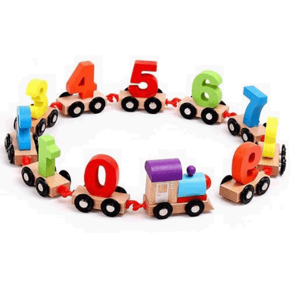 BestToys Wooden cultivating toys Train with numbers small