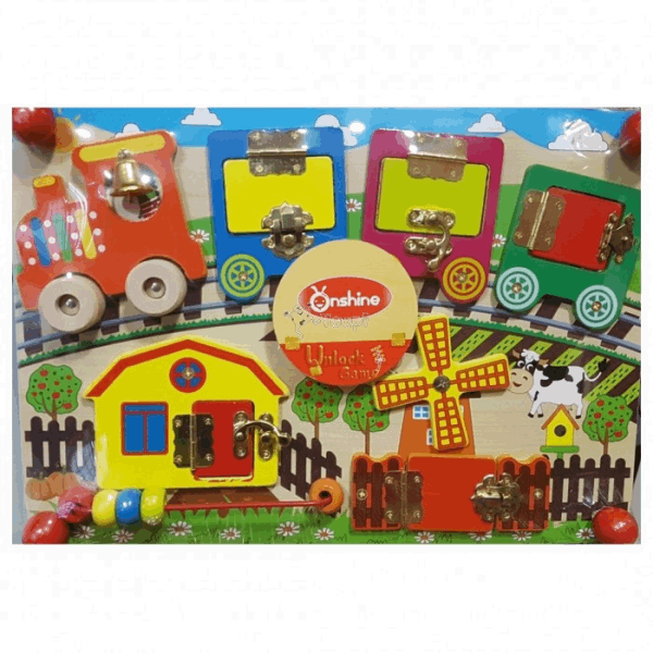 BestToys Փոքրիկների խաղալիքներ Փայտե Busy Board մոդել 2