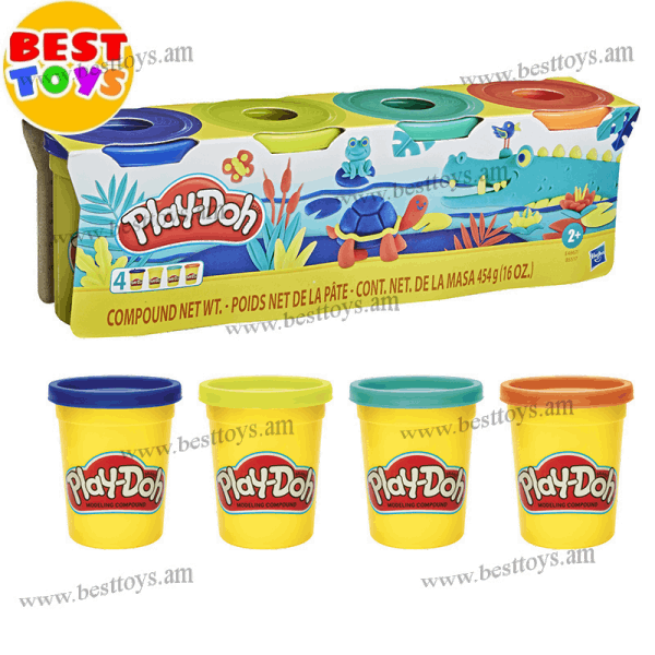 Play-Doh Play-Doh Պլաստիլին Play-Doh 4 տարա “Վառ գույներ”