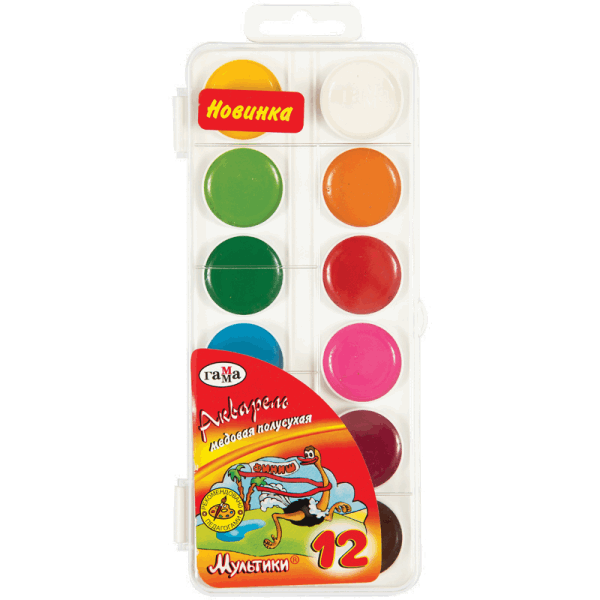 BestToys Other things for school Watercolor set Gamma 12