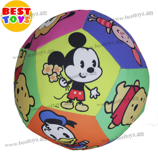 BestToys Շխկշխկան խաղալիքներ Children's soft ball with cartoon characters (large)