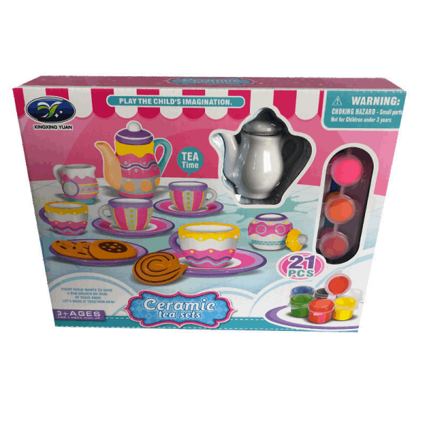 BestToys Kitchens and sinks Paint your own tea set model 2