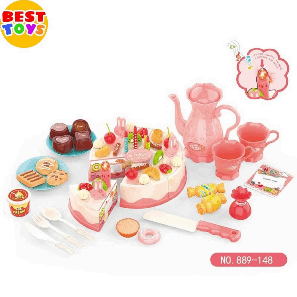 BestToys Fruits, vegetables and dishes Magic birthday cake