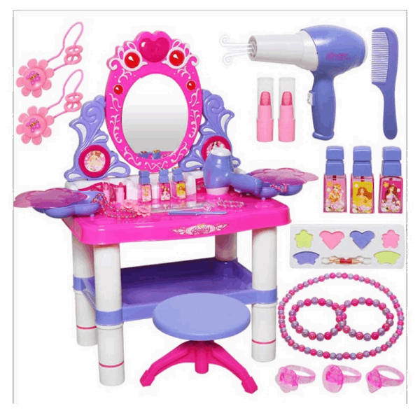 BestToys Toilet sets Children's dressing table with stool and mirror model 2