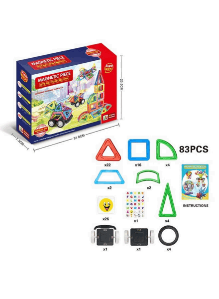 BestToys Magnetic constructors 220809875 Մագնիսական կոնստրուկտոր ՝ 83 դետալ