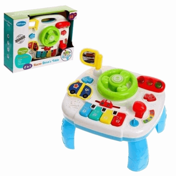 BestToys Light and sound toys 2-in-1 multi-functional development table-wheel